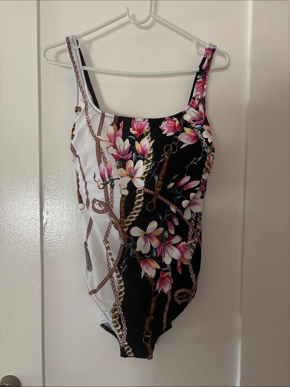 NWT Gottex Black & White Floral One-Piece Swimsuit